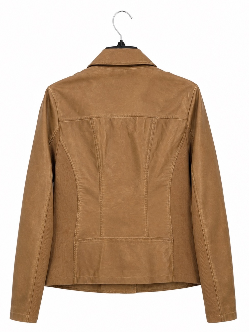 Sebby Collection Faux Leather Moto Jacket Toffee Women’s Medium NEW With Tags - Picture 2 of 2